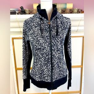 Athleta NWOT heavier weight hoodie w/contrasting turtleneck, sides, cuffs, edge